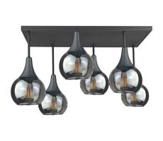 Keter Lighting Felületre szerelhető csillár  SOMA 6xE27/60W/230V fekete/füstös fekete