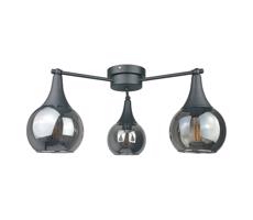 Keter Lighting Felületre szerelhető csillár  STAR 3xE27/60W/230V fekete/füstös fekete