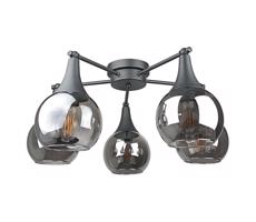 Keter Lighting Felületre szerelhető csillár  STAR 5xE27/60W/230V fekete/füstös fekete