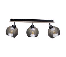 Keter Lighting Spotlámpa UNO WOOD 3xE27/60W/230V fekete/barna