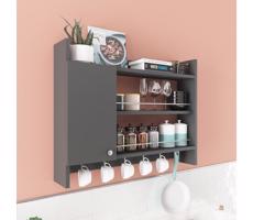Konyhai falipolc KNERR 65x85 cm antracit