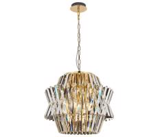 Kristály csillár láncon CROWN 12xE14/40W/230V arany