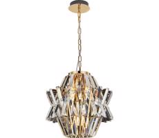 Kristály csillár láncon CROWN 4xE14/40W/230V arany