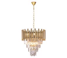 Kristálycsillár láncon MADISON 9xE14/40W/230V arany