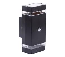 Kültéri fali lámpa érzékelővel NIZZA 2xGU10/35W/230V IP65