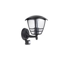 Kültéri fali lámpa érzékelővel TEVIO 1xE27/60W/230V IP54 fekete