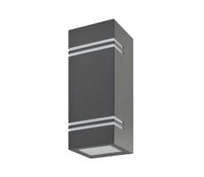 Kültéri fali lámpa QUAZAR7 2xGU10/11W/230V IP44 szürke