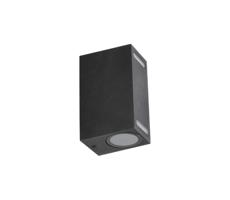 Kültéri fali lámpa QUERK 2xGU10/35W/230V IP54 15 cm fekete