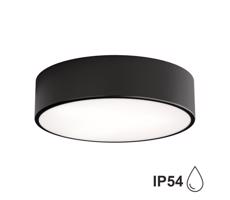 Kültéri mennyezeti lámpa érzékelővel CLEO 2xE27/24W/230V á. 30 cm fekete IP54