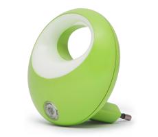 LED Aljzatos orientációs lámpa érzékelővel LED/1W/230V zöld