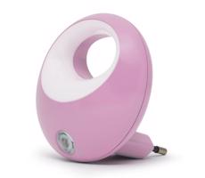 LED Aljzatos tájoló lámpa érzékelővel LED/1W/230V rózsaszín