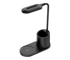 LED Asztali lámpa LED/3W/5V vezeték nélküli töltéssel fekete