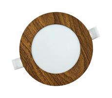 LED Beépíthető lámpa CIRCLE LED/6W/230V 4200K átm. 11,8 cm barna