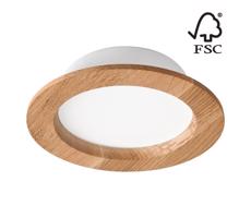 LED Beépíthető lámpa WOODY SPOT LED/12,5W/230V 4000K tölgy ø 16 cm