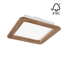 LED Beépíthető lámpa WOODY SPOT LED/17W/230V 3000K dió 18,5x18,5 cm