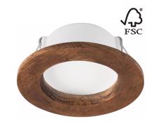 LED Beépíthető lámpa WOODY SPOT LED/5,5W/230V 4000K cseresznye ø 10 cm