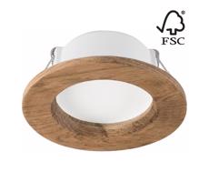 LED Beépíthető lámpa WOODY SPOT LED/5,5W/230V 4000K dió ø 10 cm