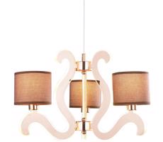 LED Csillár zsinóron AMBROSIA 3xE14/40W/230V + LED/18,4W réz
