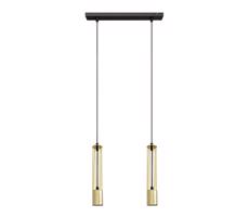 LED Csillár zsinóron BARS 2xGU10/4,8W/230V arany/fekete