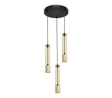 LED Csillár zsinóron BARS 3xGU10/4,8W/230V arany/fekete