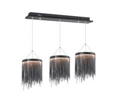 LED Csillár zsinóron CASCATA BLACK 3xLED/54W/230V