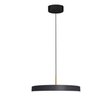 LED Csillár zsinóron DISC LED/38W/230V átm. 45 cm fekete