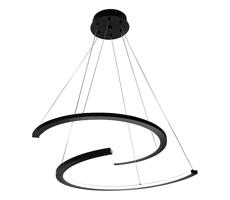 LED Csillár zsinóron DOUBLEMOON LED/30W/230V fekete
