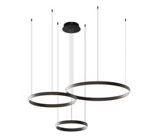 LED Csillár zsinóron GRAVITY LED/108W/230V fekete