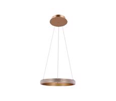 LED Csillár zsinóron HASHIM LED/22W/230V átm. 40 cm réz