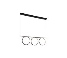 LED Csillár zsinóron LOOP 3xLED/20W/230V fekete