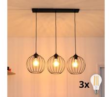LED Csillár zsinóron MERCURE 3xE27/15W/230V