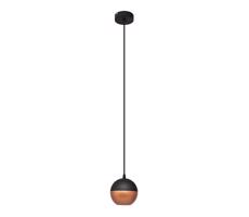 LED Csillár zsinóron MIDWAY 1xGU10/4,8W/230V fekete/réz