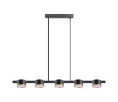 LED Csillár zsinóron MIRELLA 5xGX53/6W/230V fekete