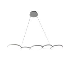LED Csillár zsinóron OLYMPIA 5xLED/10W/230V szürke