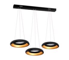 LED Csillár zsinóron RONDO 3xLED/12W/230V fekete