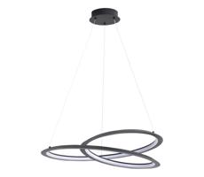 LED Csillár zsinóron TANGO LED/44W/230V 4000K átm. 60 cm fekete