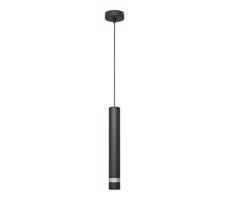 LED Csillár zsinóron TUBA 1xGU10/4,8W/230V fekete/króm