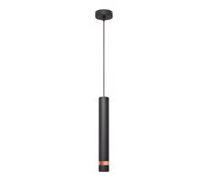LED Csillár zsinóron TUBA 1xGU10/4,8W/230V fekete/réz