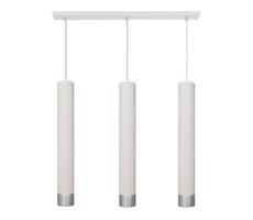 LED Csillár zsinóron TUBA 3xGU10/4,8W/230V fehér/matt króm