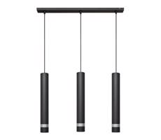 LED Csillár zsinóron TUBA 3xGU10/4,8W/230V fekete/króm