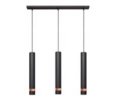 LED Csillár zsinóron TUBA 3xGU10/4,8W/230V fekete/réz