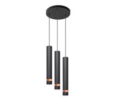 LED Csillár zsinóron TUBA 3xGU10/4,8W/230V fekete/réz