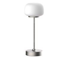 LED Dimmelhető érintős asztali lámpa RIMINI LED/2W/5V USB 2000 mAh króm/fehér