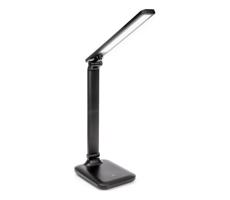 LED Dimmelhető érintős lámpa vezeték nélküli töltéssel és USB porttal REMUS LED/5W/230V fekete