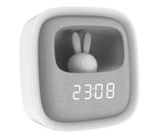 LED Dimmelhető kislámpa ébresztőórával BUNNY LED/1,2W/5V 3000K