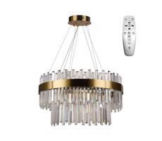 LED Dimmelhető kristály csillár zsinóron LED/80W/230V + távirányítás
