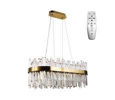 LED Dimmelhető kristály csillár zsinóron LED/90W/230V + távirányítás