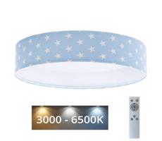 LED Dimmelhető lámpa GALAXY KIDS LED/24W/230V csillagok kék/fehér + távirányító