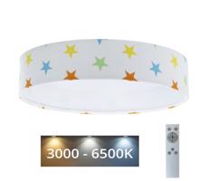 LED Dimmelhető lámpa GALAXY KIDS LED/24W/230V csillagok színes + távirányító