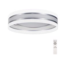 LED Dimmelhető mennyezeti lámpa SMART CORAL LED/24W/230V fehér/ezüst + távirányító